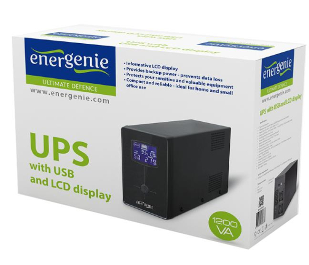 Gembird Energenie Zasilacz awaryjny UPS 1200VA (720 W) z LCD - 1099836 - zdjęcie 3